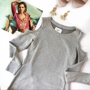 Sol Angeles | Gray Apres Open-shoulder Dress XS